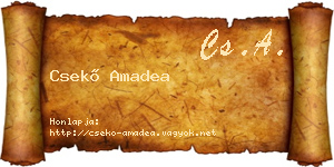 Csekő Amadea névjegykártya